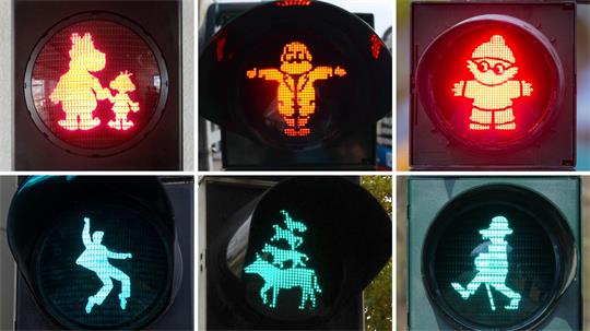 Deutschlandweit werben Städte an Ampeln mit ihren Maskottchen. (Archivbild)