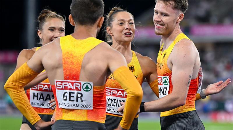 Ruppert setzt goldenen EM-Schlusspunkt, Mihambo untröstlich Die 4x100-Meter-Mixed-Staffel sicherte sich Silber.