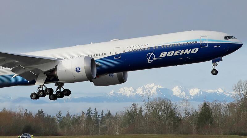 Boeing stoppt Testflüge des neuen Modells 777X nach Schäden Die 777X ist als Nachfolgerin des bei Airlines populären Langstrecken-Modells Boeing 777 gedacht. (Archivbild)