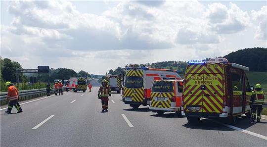 Die A7 musste zeitweise voll gesperrt werden.