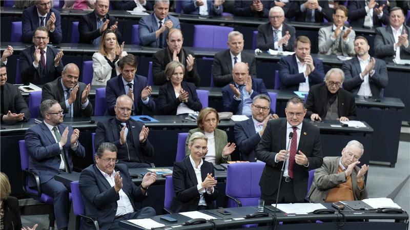 Die AfD-Bundestagsfraktion ist im Vergleich zum Bundestag vor der Neuwahl im Februar 2025 ungefähr um das Doppelte angewachsen. (Archivbild)