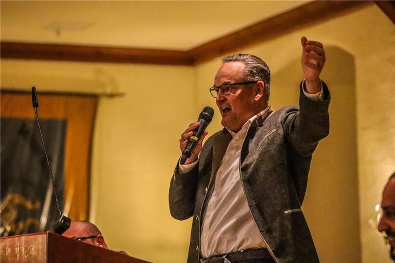 Die AfD lud zur Wahlkampfveranstaltung mit Rednern wie dem EU-Parlamentsabgeordn...