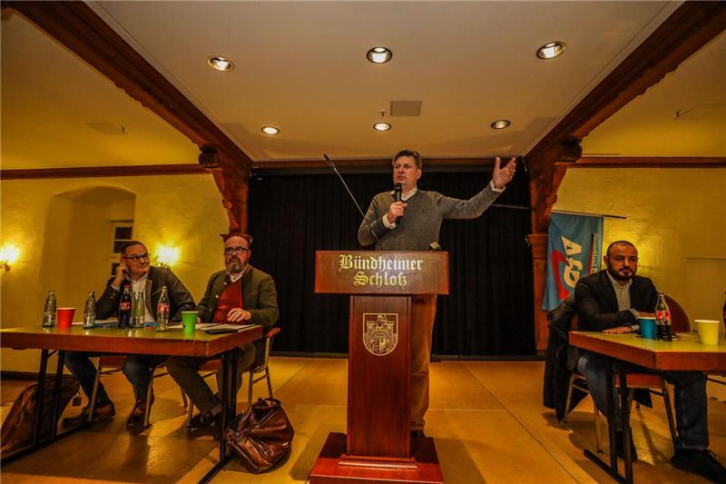 Die AfD lud zur Wahlkampfveranstaltung mit Rednern wie dem EU-Parlamentsabgeordn...