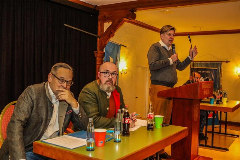Die AfD lud zur Wahlkampfveranstaltung mit Rednern wie dem EU-Parlamentsabgeordn...