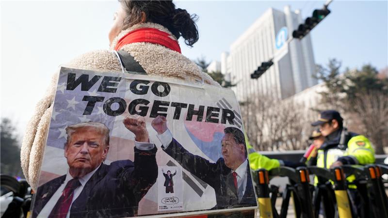 Die Anhänger von Südkoreas Ex-Präsident Yoon Suk Yeol hoffen auf Hilfe von Donald Trump.
