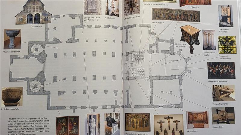 Die Autoren haben Reste des Doms, die heute noch erhalten sind, ihrem alten Standort zuordnet.