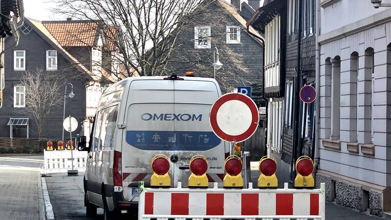Die Bäckerstraße ist bis voraussichtlich Freitag gesperrt.  Foto: Sowa