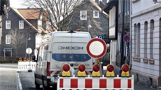 Die Bäckerstraße ist bis voraussichtlich Freitag gesperrt.  Foto: Sowa