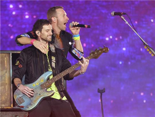 Die Band Coldplay schließt in Buenos Aires ihre Welttournee ab.
