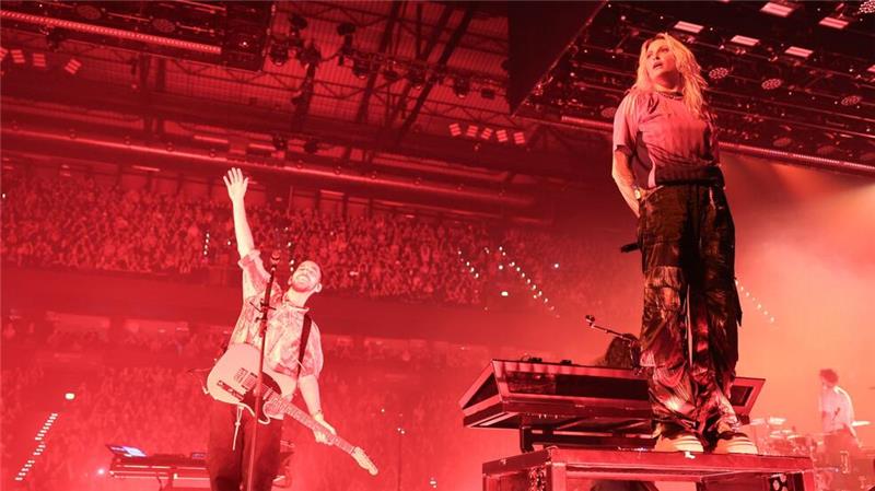 Die Band Linkin Park ist Spitzenreiter in den Charts. (Archivbild)