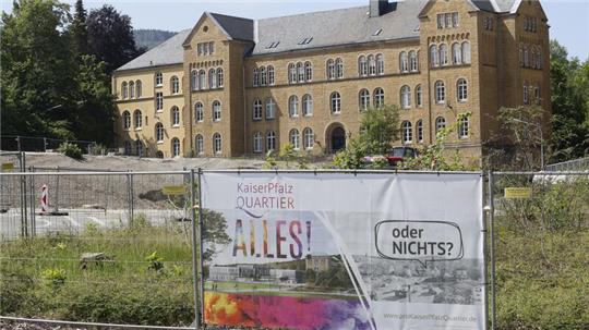 Die Baustelle Pfalzquartier braucht noch Zeit.