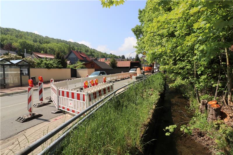 K 35: Baustelle wird in Wolfshagen wieder eingerichtet Die Baustelle an der Ortsdurchfahrt von Wolfshagen am Töllebach wird wieder eingerichtet – die Sanierungsarbeiten können starten. Foto: GZ-Archiv