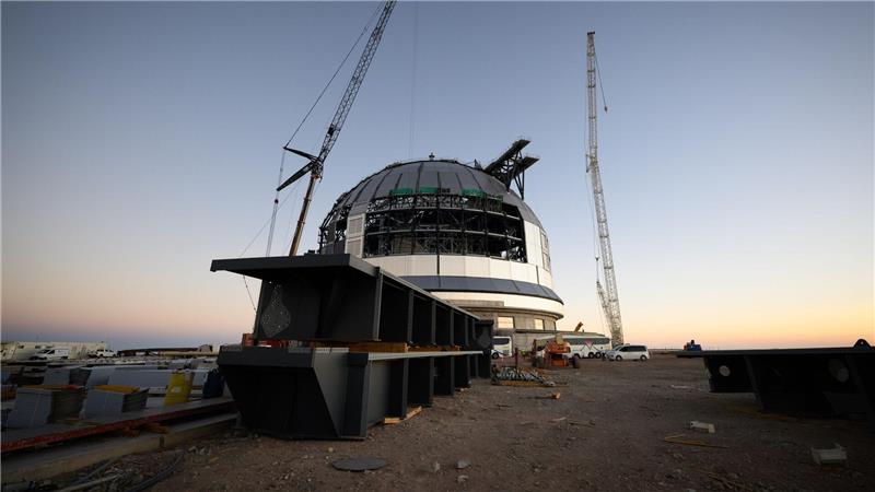Die Baustelle der Teleskopanlage (Extremely Large Telescope, ELT) der Europäischen Südsternwarte (ESO) auf dem Berg Cerro Armazones 