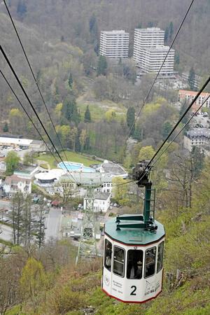 Eine Gondel der Seilbahn in Bad Harzburg.