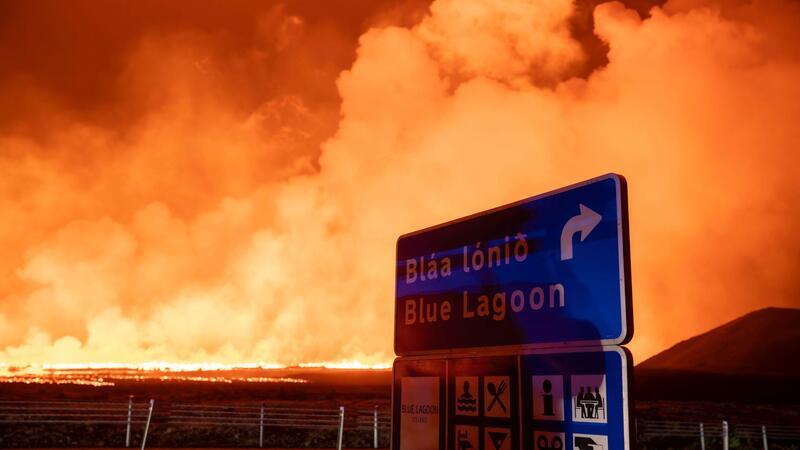 Lage nach Vulkanausbruch auf Island stabil Die Besucher-Attraktion Blaue Lagune wurde geschlossen.