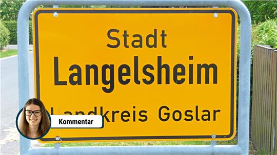 Das Ortsschild von Langelsheim.