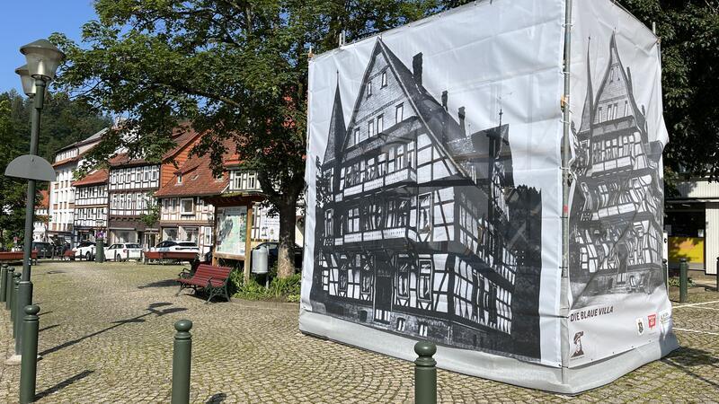 Die „Blaue Villa“ war bis Ende des Jahres 1925 ein architektonisch ansprechendes Fachwerkhaus.