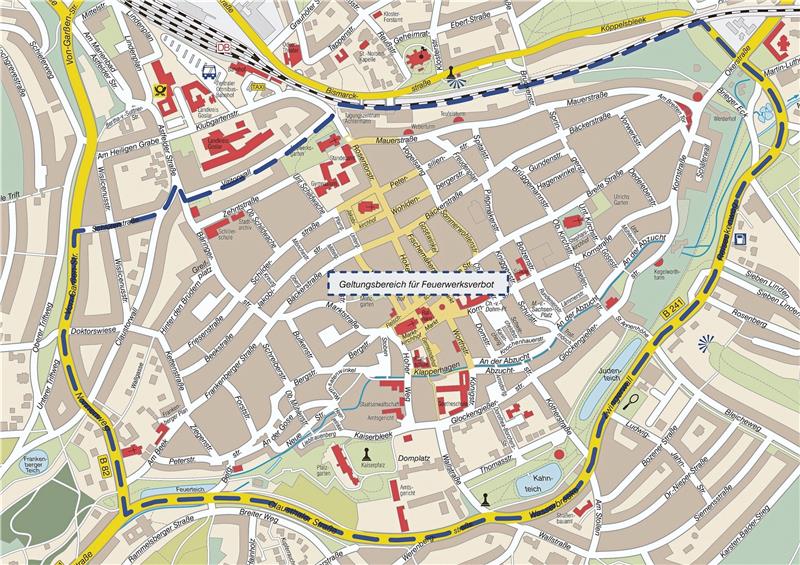 Goslar: Böllerverbot und Feuerwerksverzicht Die Böller-Verbotszone umfasst die Goslarer Altstadt. Grafik: Stadt Goslar