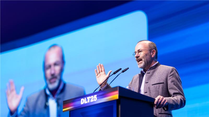 „Die Brandmauer steht. Wir wissen, wer unsere Feinde sind“, sagte Manfred Weber noch vor kurzem mit Blick auf die AfD in einem Interview. (Archivbild)