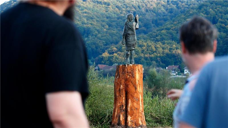 Die Bronze-Statue von US-First Lady Melania Trump in ihrer Heimat Slowenien ist gestohlen worden. (Archivbild)