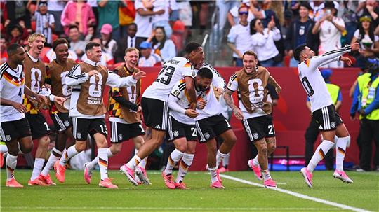 Die DFB-Elf bejubelte den deutschen Sieg.