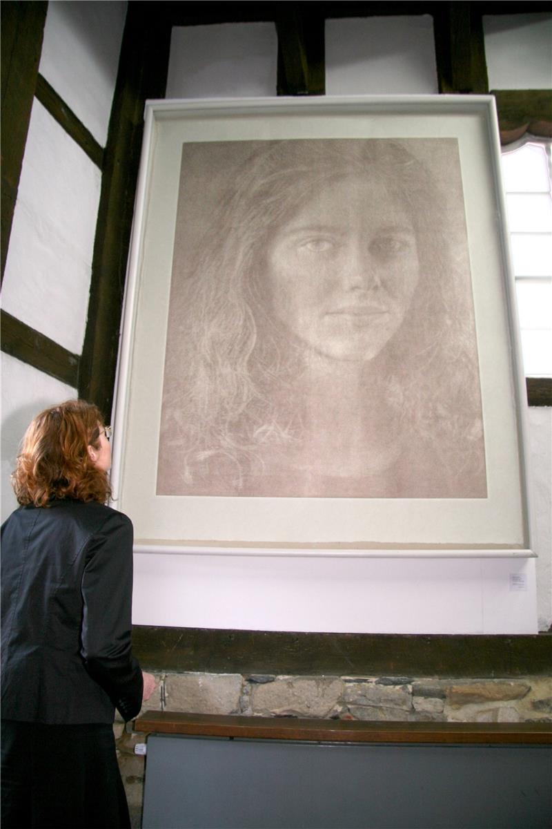Die „Dominique“ von Franz Gertsch faszinierte schon Kaiserring-Vater Peter Schenning, der die Dame, heute im Besitz der Tessner-Sammlung, für Goslar sicherte.