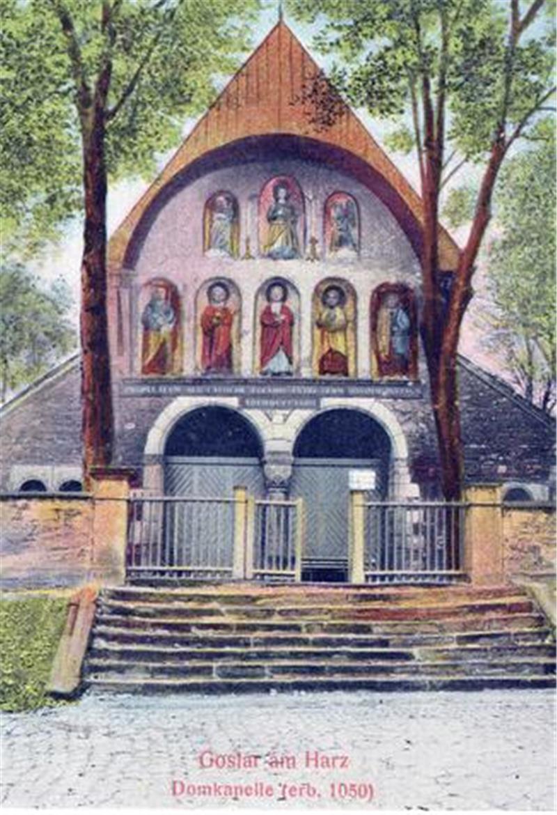 Die Domvorhalle. Colorierte Ansichtskarte aus dem Jahr 1932.