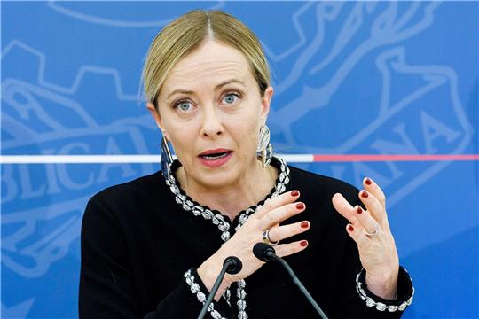 «Die Einrichtungen werden in der Lage sein, bis zu 3000 Migranten gleichzeitig aufzunehmen»: Italiens Ministerpräsidentin Giorgia Meloni.