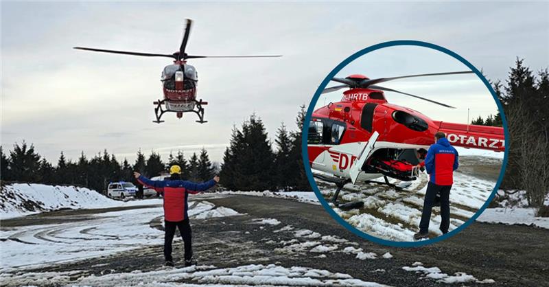 Braunlage: Junge (5) stürzt auf Wurmberg – schwer verletzt Die Einsatzkräfte zogen einen Rettungshubschrauber hinzu. Foto: Bergwacht Vienenburg