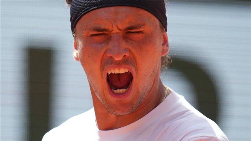 Hitze, Sieg und Dackel-Glück: Zverevs Wohlfühlfaktor steigt Die Emotionen müssen raus bei Alexander Zverev.