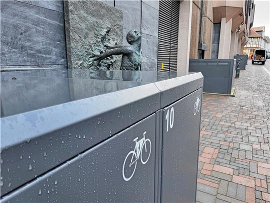 Die Fahrradboxen sollen aus der Wohldenberger Straße verschwinden. Doch die neuen Standorte sind noch unklar. Foto: Roß