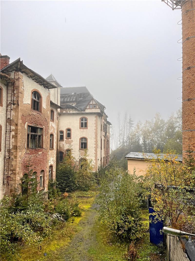 Kinder gruseln sich in der alten Lungenheilanstalt in Sorge Die Fenster sind bereits herausgebrochen, das Gelände schon längst verwildert. Foto. Privat