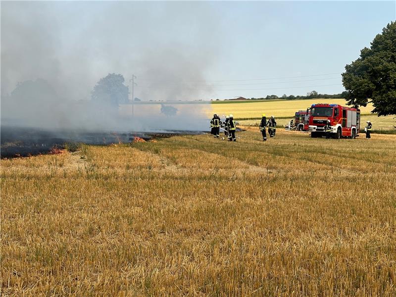 Zwei Brände und mit 2,46 Promille auf dem Drahtesel Die Feuer war schnell vor Ort, um die Situation unter Kontrolle zu bringen. Foto: privat