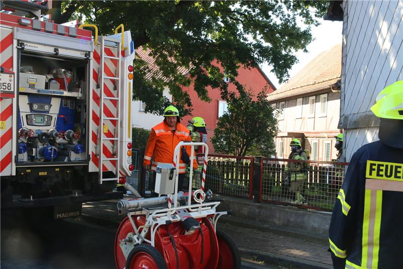 Die Feuerwehr Othfresen war am Freitagvormittag in Heißum im Einsatz. Foto: Leifeld