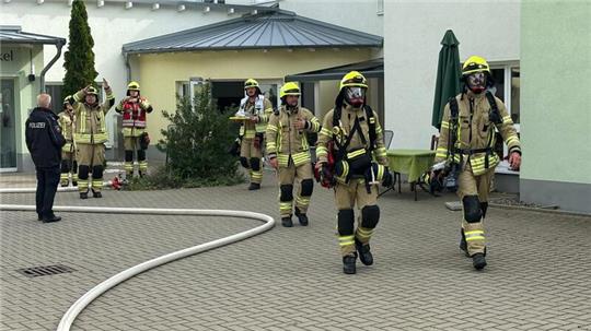 Die Feuerwehr im Einsatz.