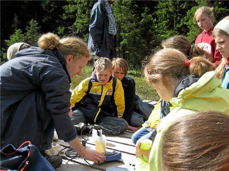 Arbeiten, wo andere Urlaub machen Die Freiwilligen helfen bei den Experimenten und organisieren den Tag.