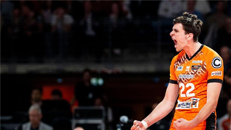 Serienmeister schlägt wieder zu: BR Volleys holen den Titel Die Freude muss raus: Jake Hanes (BR Volleys)