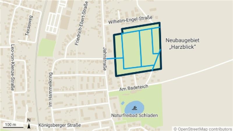 Wann können Häuslebauer in Schladens neuem Baugebiet loslegen? Die GZ-Grafik verdeutlicht, wo in Schladen das neue Baugebiet Harzblick entsteht.