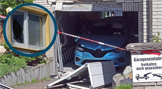 Die Garage der Familie wurde schwer beschädigt.