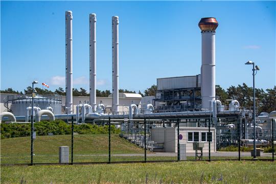 Die Gasempfangsstation der Ostseepipeline Nord Stream 1 in Lubmin. Foto: Stefan Sauer/dpa