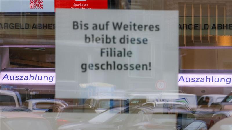 Die Gelsenkirchener Sparkasse bleibt vorerst weiter geschlossen.