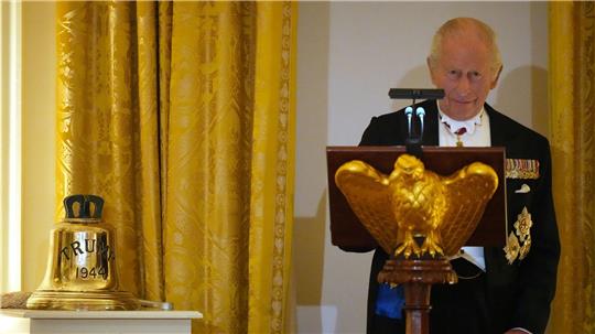 Die Glocke war einst auf dem U-Boot HMS „Trump“ im Einsatz.