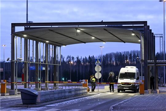 Die Grenzstation Nuijamaa zwischen Russland und Finnland.