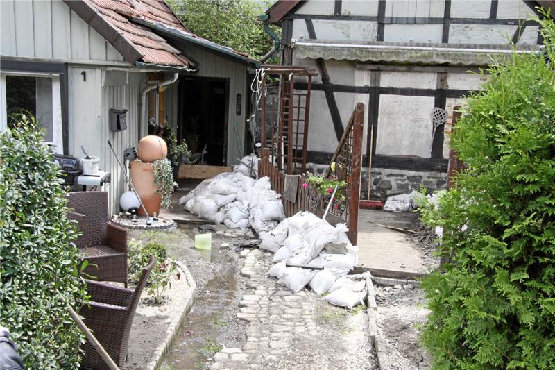 Die Häuser direkt an der Laute sind besonders stark betroffen.