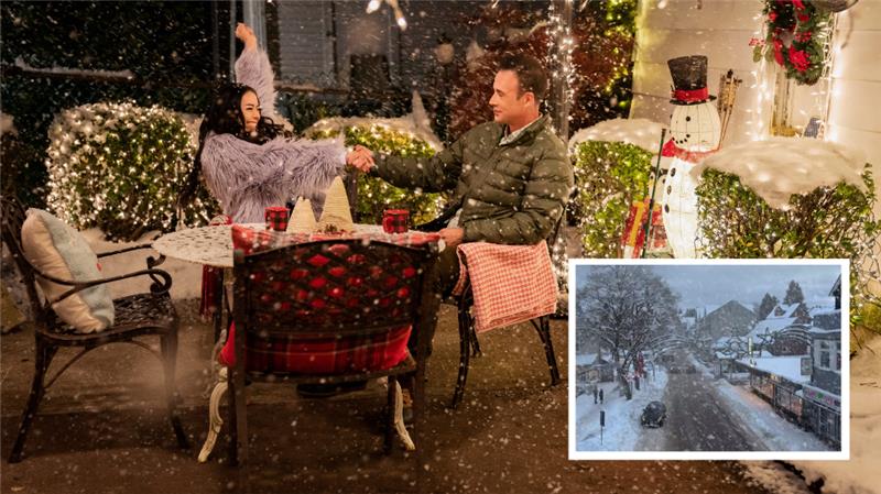 Die Harzburger Straße ist in "Christmas for you" bei Netflix zu sehen. Fotos:  Jessica Kourkounis/Netflix © 2022.