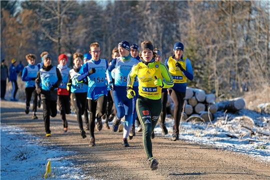 Die Harzmeisterschaften im Crosslauf in Buntenbock, sechstes Rennen der Tour de Harz, bekommen einen winterlichen Anstrich. Foto: Drechsler