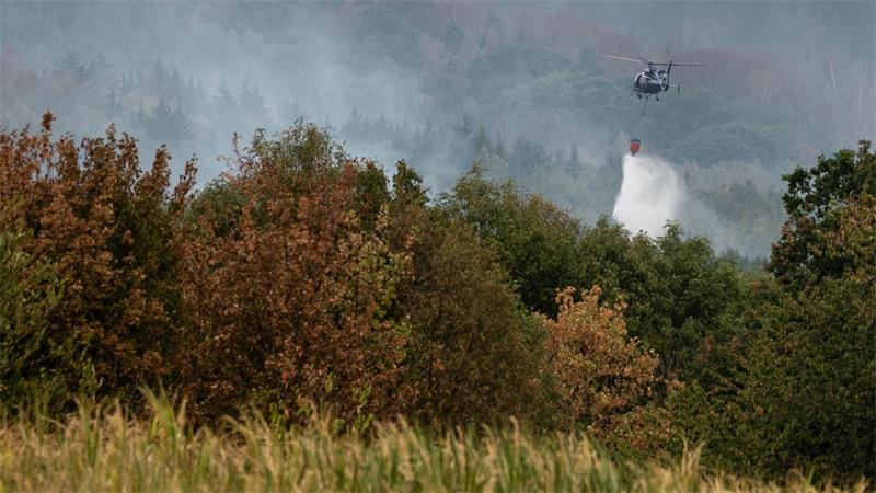 Die Hubschrauber wurden am Abend abgezogen: Im Hürtgenwald hat sich die Lage entspannt. 