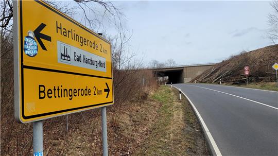 Die K46 zwischen Harlingerode und Bettingerode wird im Bereich der Autobahnbrücke voll gesperrt.