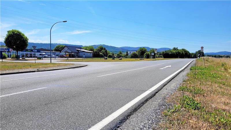 Die K46 zwischen Harlingerode und Bettingerode. Hier zu sehen der von der Sperrung betroffene Bereich.