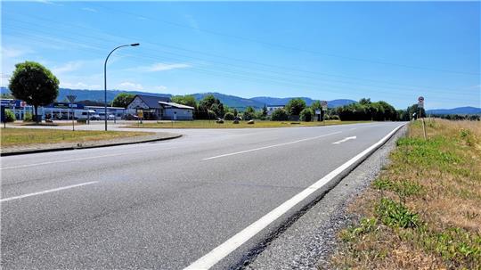 Die K46 zwischen Harlingerode und Bettingerode. Hier zu sehen der von der Sperrung betroffene Bereich.